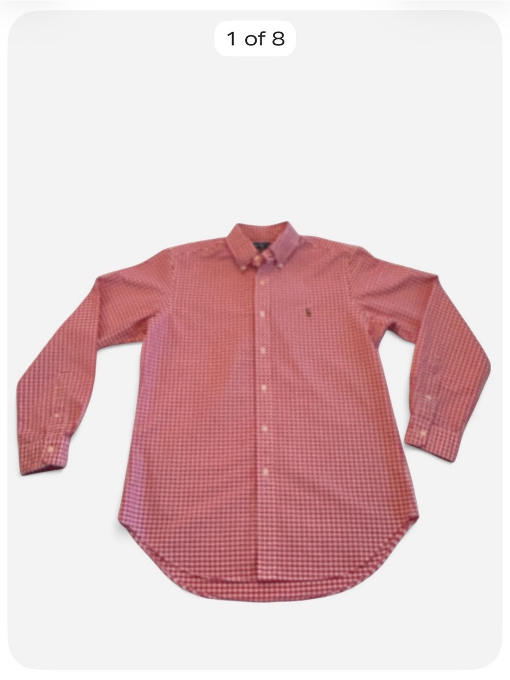 Ralph Lauren Men’s Classic Fit Gingham Button-Down Shirt – Medium
Classic
